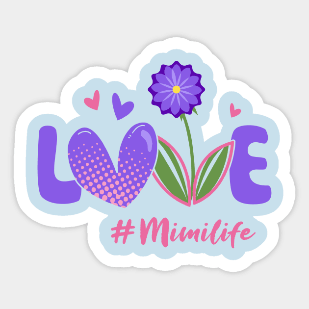 Love Mimi Life Sticker by jonetressie